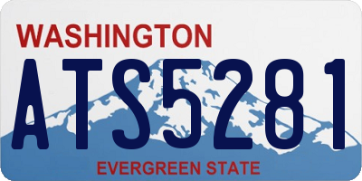 WA license plate ATS5281
