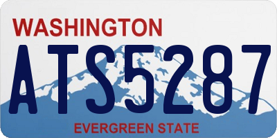 WA license plate ATS5287