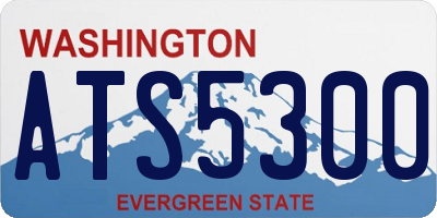 WA license plate ATS5300