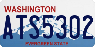 WA license plate ATS5302