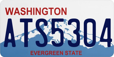 WA license plate ATS5304