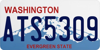 WA license plate ATS5309
