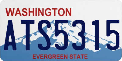 WA license plate ATS5315