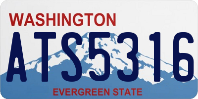 WA license plate ATS5316