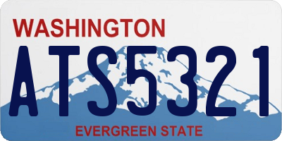 WA license plate ATS5321