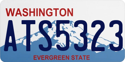 WA license plate ATS5323