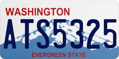 WA license plate ATS5325