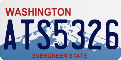 WA license plate ATS5326