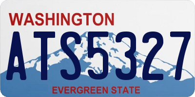 WA license plate ATS5327