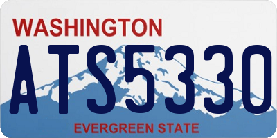 WA license plate ATS5330