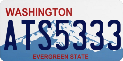 WA license plate ATS5333