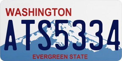 WA license plate ATS5334