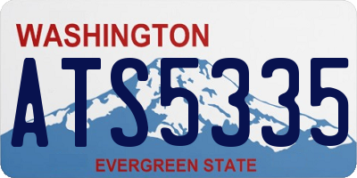 WA license plate ATS5335