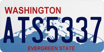WA license plate ATS5337