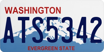 WA license plate ATS5342