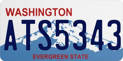 WA license plate ATS5343
