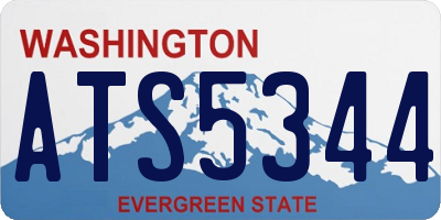 WA license plate ATS5344