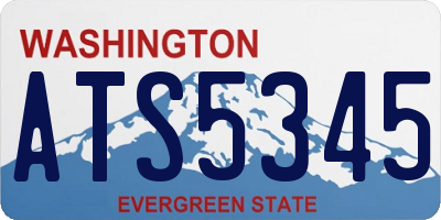 WA license plate ATS5345