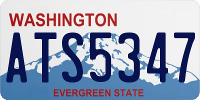 WA license plate ATS5347