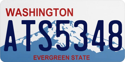 WA license plate ATS5348