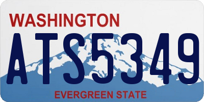 WA license plate ATS5349