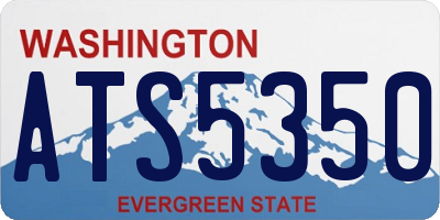 WA license plate ATS5350