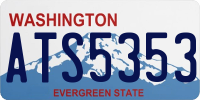 WA license plate ATS5353