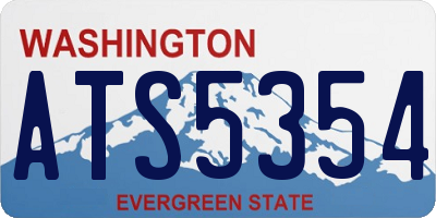 WA license plate ATS5354