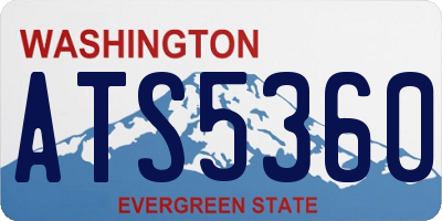 WA license plate ATS5360