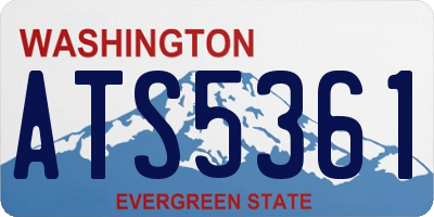 WA license plate ATS5361