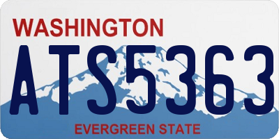 WA license plate ATS5363