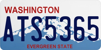 WA license plate ATS5365