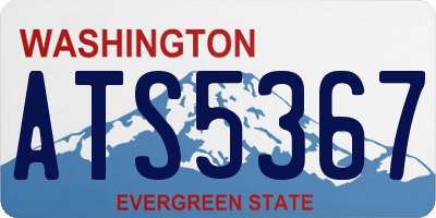 WA license plate ATS5367