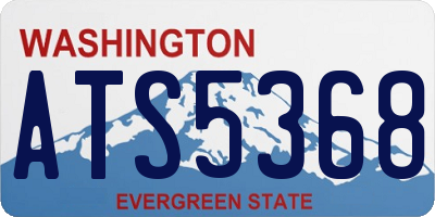 WA license plate ATS5368