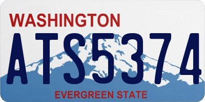 WA license plate ATS5374
