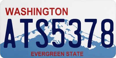 WA license plate ATS5378