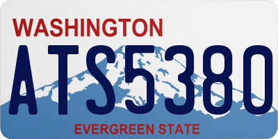 WA license plate ATS5380