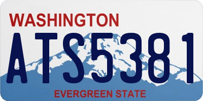 WA license plate ATS5381
