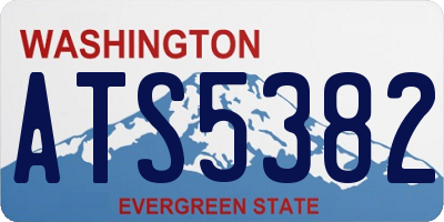 WA license plate ATS5382