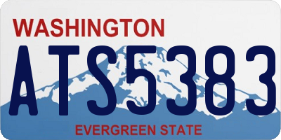 WA license plate ATS5383