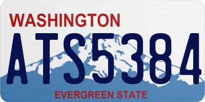 WA license plate ATS5384