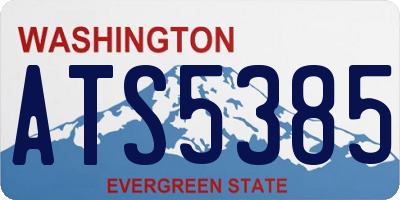 WA license plate ATS5385