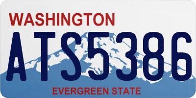 WA license plate ATS5386
