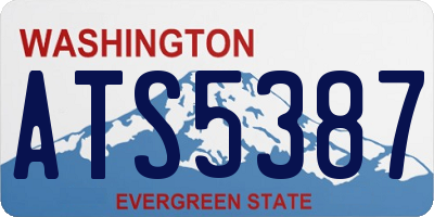 WA license plate ATS5387