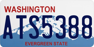 WA license plate ATS5388