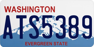 WA license plate ATS5389