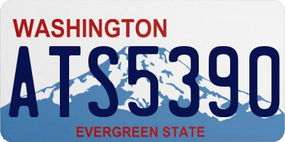 WA license plate ATS5390