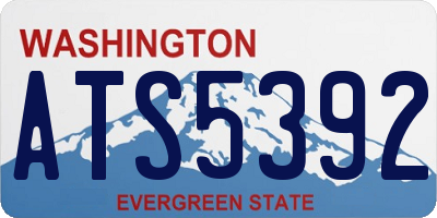 WA license plate ATS5392