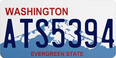 WA license plate ATS5394