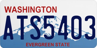 WA license plate ATS5403